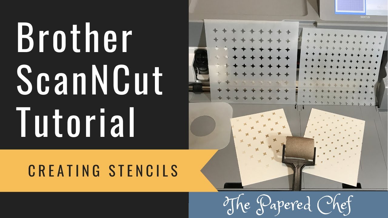 Brother ScanNCut Tutorial - Creating Stencils using Mylar - Cutting Area, Pattern Interval & More