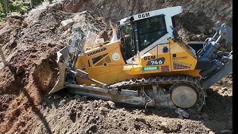 Forest road construction with Liebherr 746 bulldozer -4 #bulldozerofficial #liebherr #bulldozer 