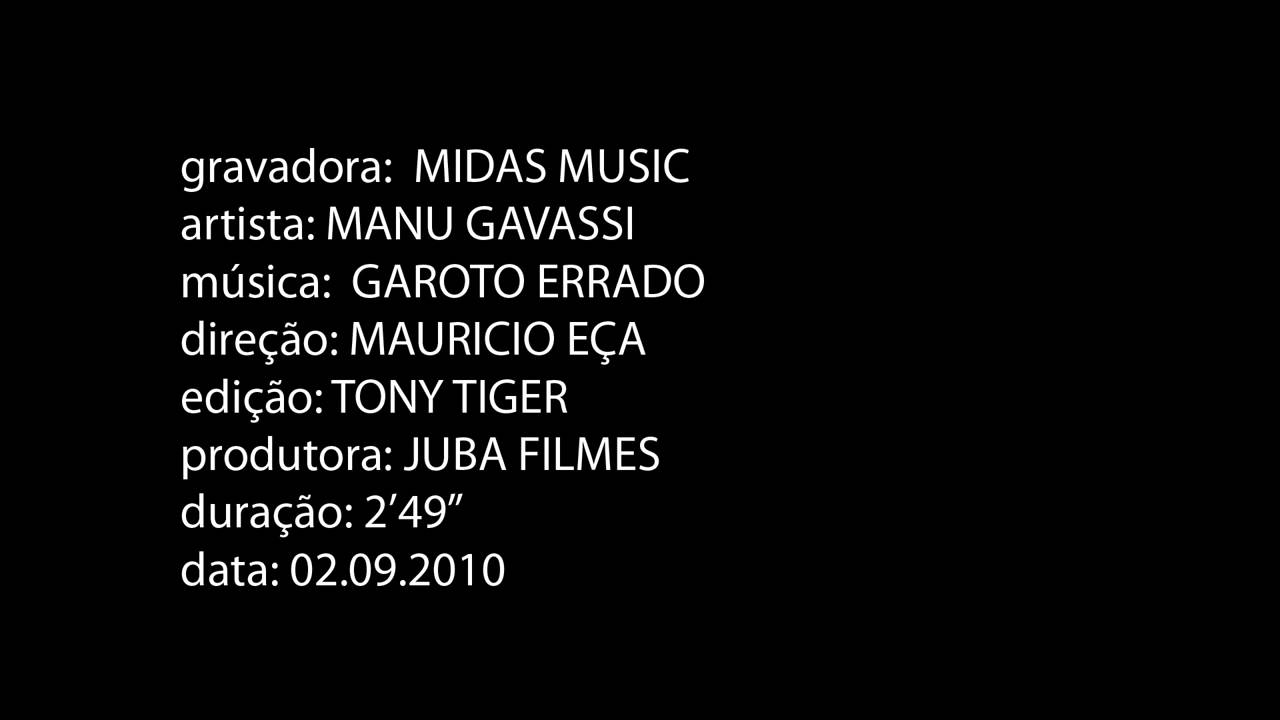 Letra Da Música Da Manu Gavassi Garoto Errado