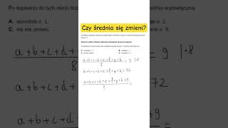 Czy średnia arytmetyczna się zmieni po dopisaniu liczby? #matematyka #zadanie #edukacja #szkoła #dc