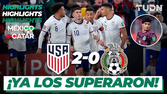 Resumen y goles, Estados Unidos 3-2 México