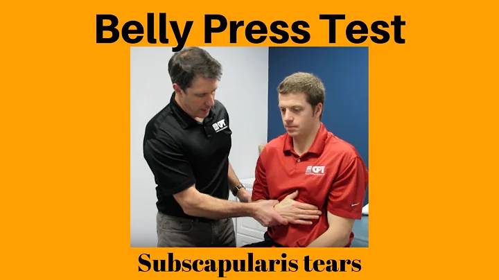 How to perform the Belly Press Test for Subscapularis Tears