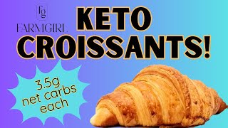 Keto Croissants  Only 3.5g net carbs each (full recipe in video description)