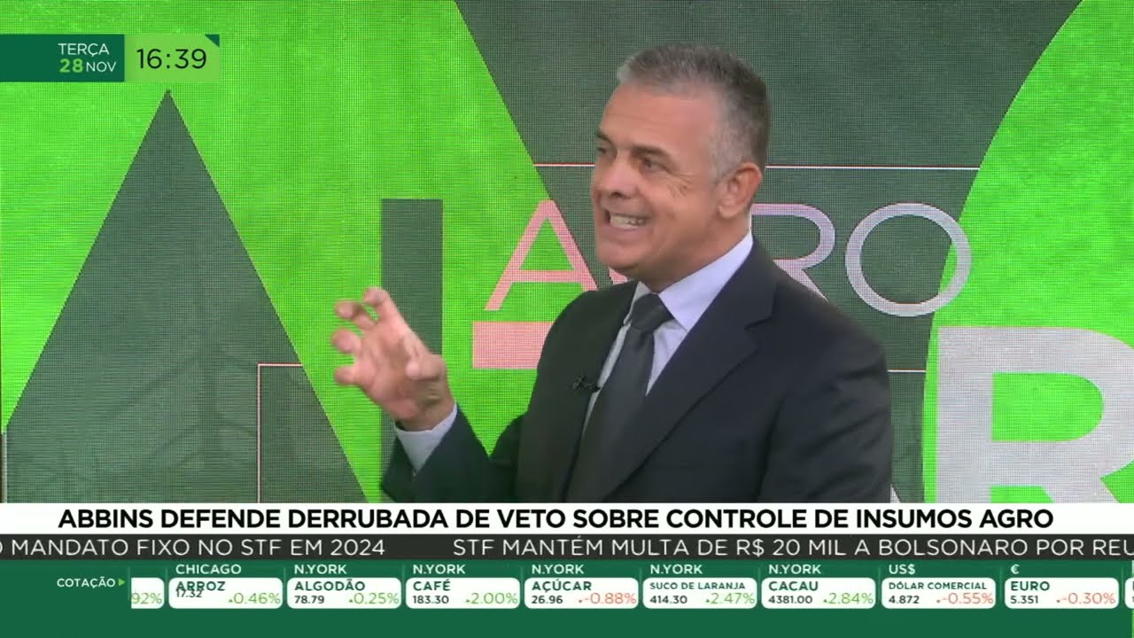 ABBINS defende derrubada de veto sobre controle de insumos no agro