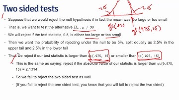 Lecture 9 Part 3 of 4 Hypothesis testing