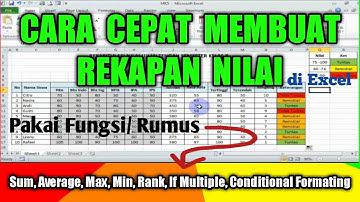 Cara Rekap Nilai Siswa di Excel