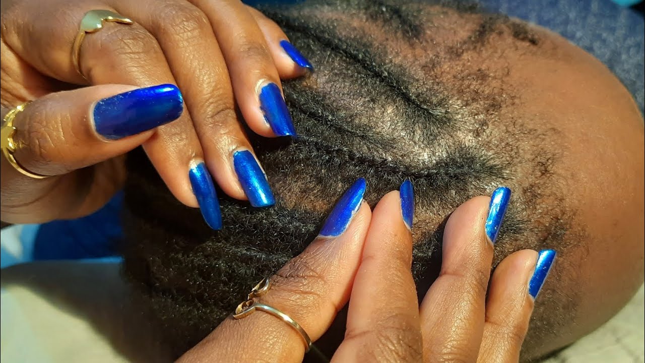 ASMR~Tingly and Gentle Scalp Scratching with Blowing Sounds 