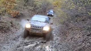 Hard Offroad in mud with Nissan Patrol , Jeep Grand Cherokee , Land Rover Discovery and Bertone