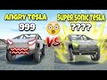 Angry tesla vs super sonic tesla funny moments  extreme car driving simulator