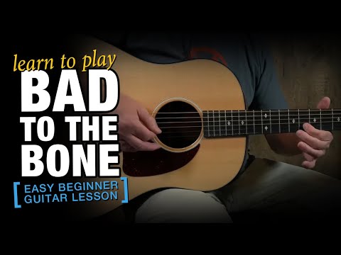 How To Play "Bad to the Bone" on Acoustic Guitar | Beginner Guitar Lesson