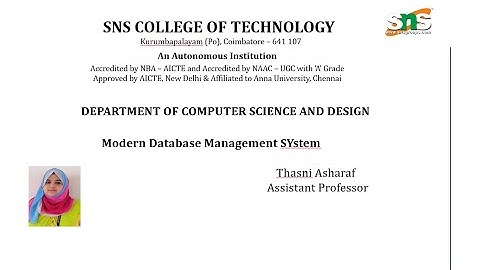 File Organization|MDBMS|SNS INSTITUTIONS