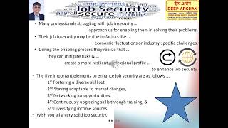 Job Security | English | Dr. Sandeep Nemlekar