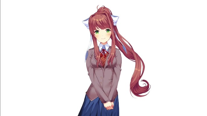 Have you guys noticed anything with Monika's hair? I have this ahoge but I  don't know if it's from a Valentines update (heart shape) or a glitch. :  r/MASFandom