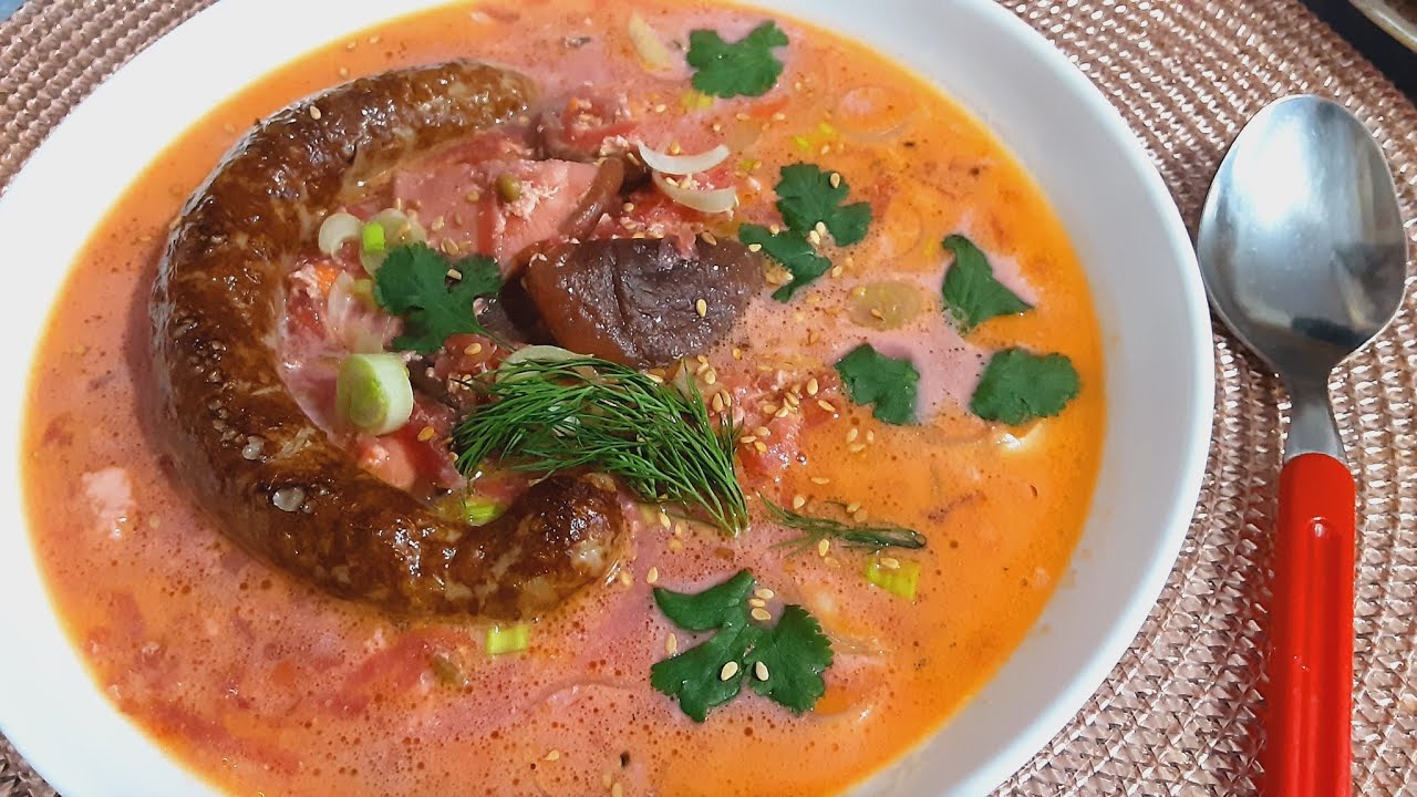 Лёгкий Свекольник с грибами. 