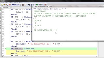 Explicacion basica de PSEINT - CREACION DE ALGORITMOS  - Creacion de calculadora -  2017