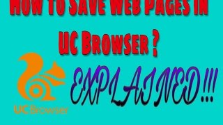 Save Web Pages in UC Browser for Offline Reading | EXPLAINED!!! screenshot 5