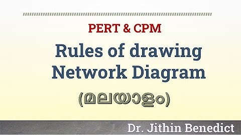 PERT & CPM- Rules of drawing Network Diagram-(മലയാളം)-Dr. Jithin Benedict