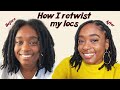 How I Retwist My Thick Locs