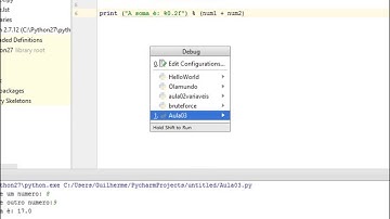 Curso de Python, Aula03, Entrada de dados e operadores Aritméticos