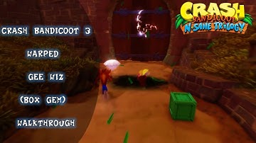 Crash Bandicoot 3 Warped Gee Wiz (Box Gem) Walkthrough