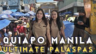 QUIAPO MOST INFAMOUS EXTREME PALASPAS REAL LIFE SCENARIOS IN THE MIDDLE OF THE SUN | MANILA | 4K 🇵🇭