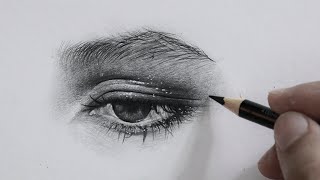 تعلم رسم عين واقعية بالقلم الرصاص خطوة بخطوة | رسم وتظليل العين بسهولة