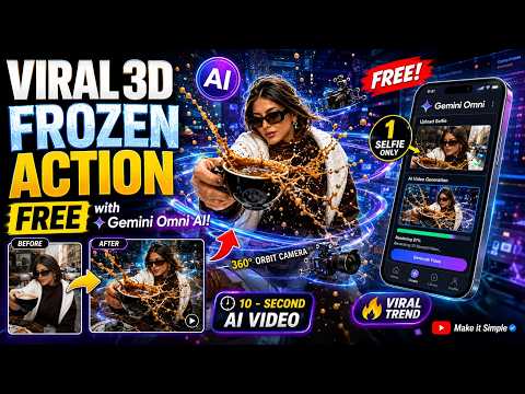 Video Create Viral 3D Frozen Action Videos for FREE Using Gemini Omni AI (Step-by-Step)
