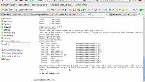 webmin fails to upgrade in Pbx In A Flash: bug report