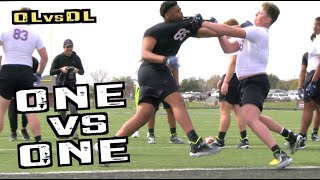 Under Armour Next Camp Series | Dallas | OL vs DL | Action Packed 1ON1s Highlight Mix
