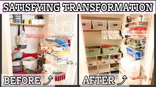 UTILITY CLOSET ORGANIZATION IDEAS // CLEAN AND ORGANIZE WITH ME // SMALL COAT CLOSET STORAGE IDEAS