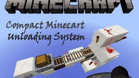 Minecraft: Compact Minecart Auto-Unloading System