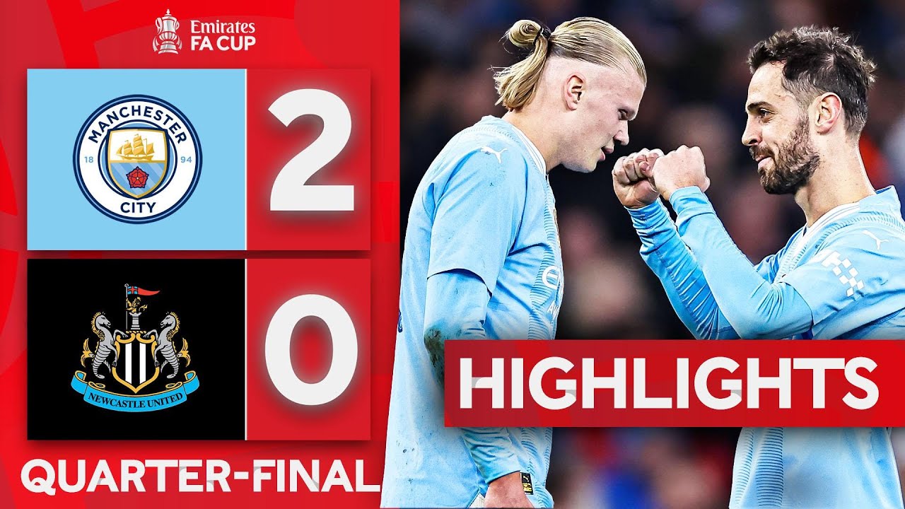 Video highlights for Manchester City 2-0 Newcastle