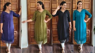 സപപർ നയ ഇയർ Collections അടപള Georgette Kurtis - Neeshara Designs