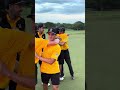 The Cameron Aggies celebrate their record 12th LSC golf title