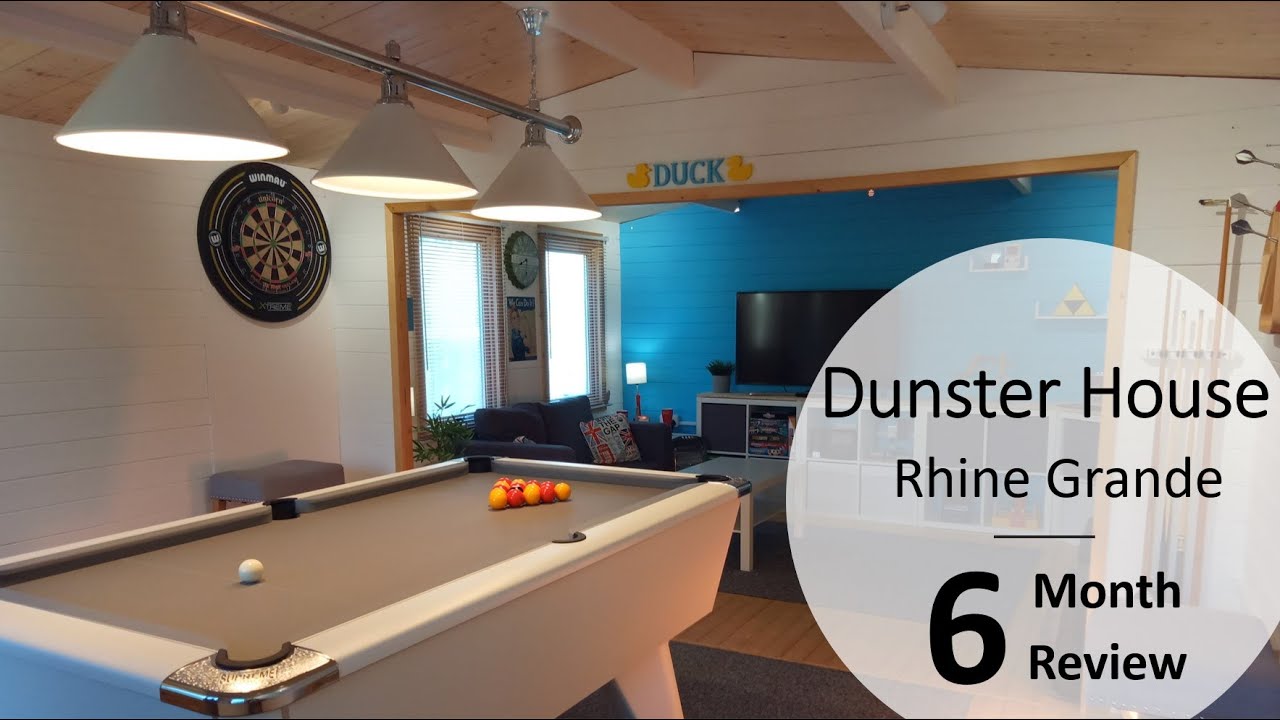 Dunster House 6 months on Rhine Grande 7m x 4m log cabin summer