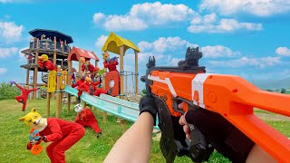 Nerf War | Amusement Park Battle 43 (Nerf First Person Shooter)