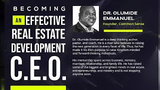 Join Dr Olumide Emmanuel As He Teaches On Land Packaging Challenges And How To Be Proactive As A Ceo