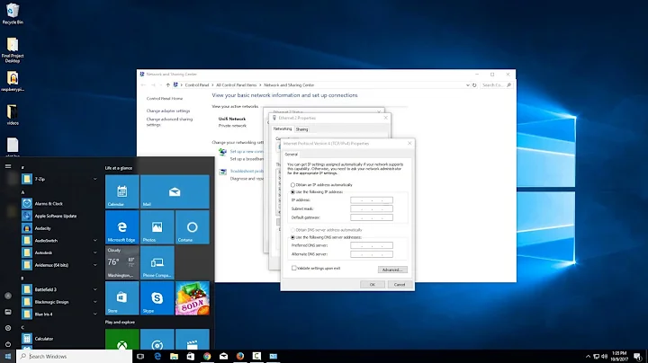 How to assign a static IP Address in Windows 10