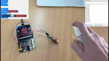 Programming an Alcohol Sensor with Micro:Bit and the KeyeStudio Sensor Shield.