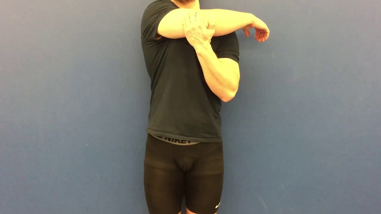 Crossover arm stretch YouTube