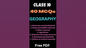 Class 10 Geography Important MCQs|social science|SST|#mcq #class10socialscience #shorts