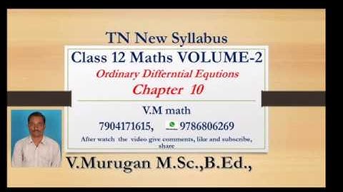 12th Maths  volume  2 Unit 10