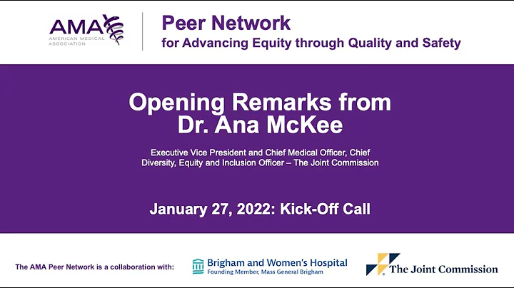 AMA Peer Network for Advancing Equity through Qual...