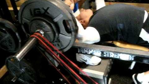 CZ Bench Press w/double mini and super mini bands 255lbs. MOV01257.MPG