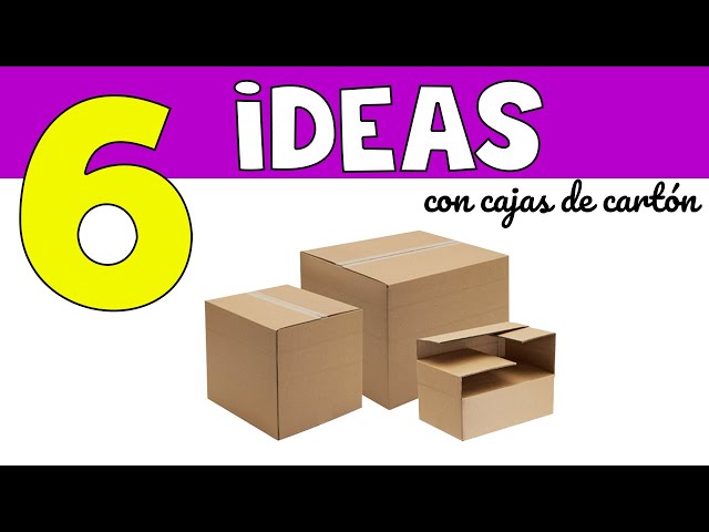 Cajas de cartón decoradas con pintura y papel de scrapbooking 