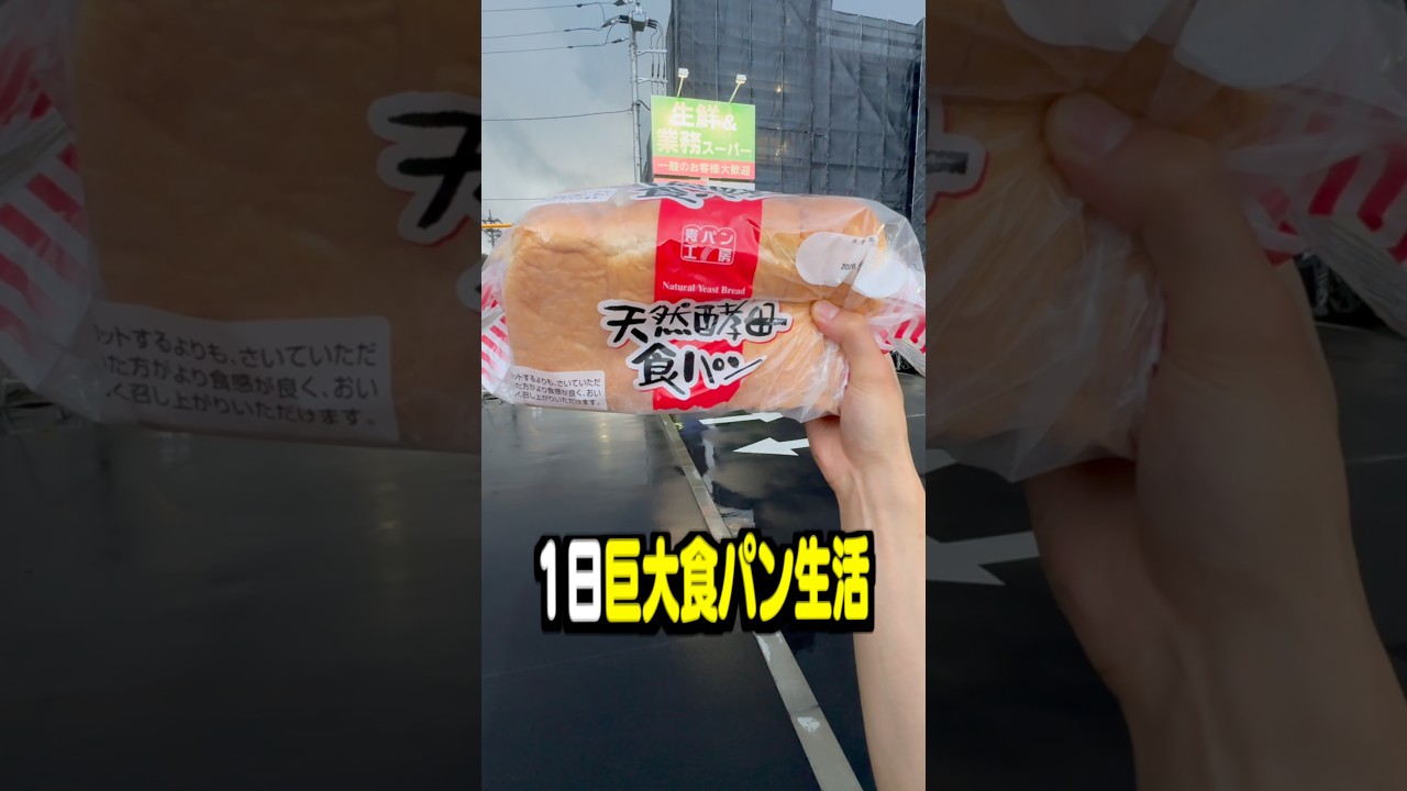 業務スーパーの巨大食パンで1日生活してみた