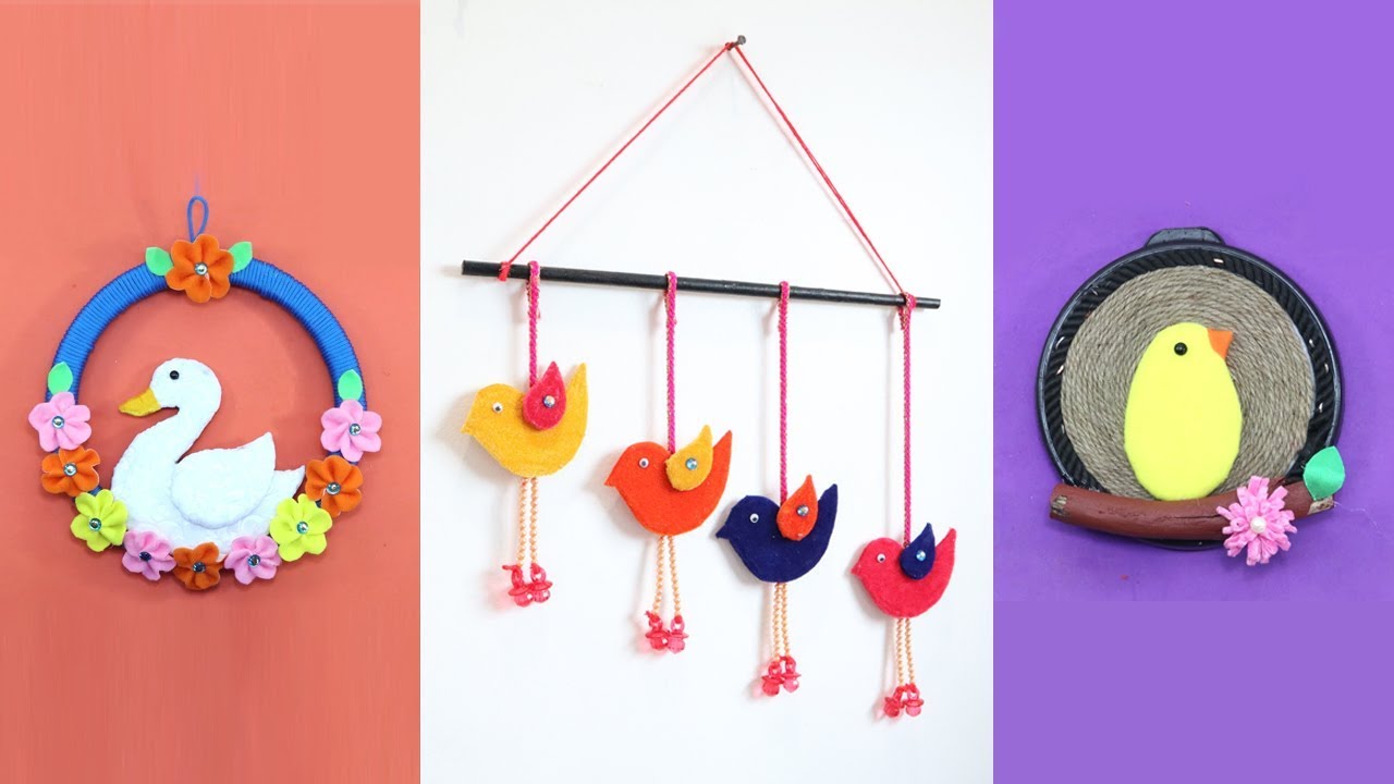 4 WALL HANGING IDEAS from BEST OUT OF WASTE YouTube