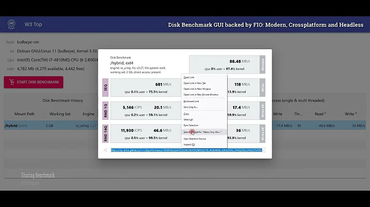 W3Top: Disk Benchmark GUI backed by fio: modern, cross-platform and headless