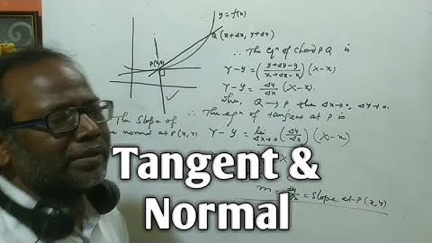 Tangent normal class 12 |  Equation of tangent and normal class 12 | S.N. dey | 1st Lecture |