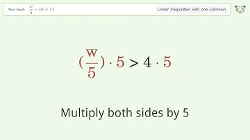 Solving Linear Inequalities: w/5+10 is Greater Than 14